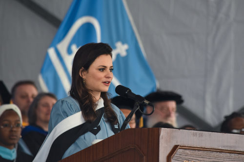 Read more about the article Olympic Silver Medalist and SMCF Advisor, Sasha Cohen Gives Columbia University 2018 Commencement Speech